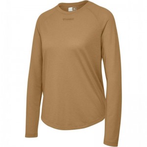 Dámské Tričko Hummel Mt Vanja L/S Hnědé | 134174-354