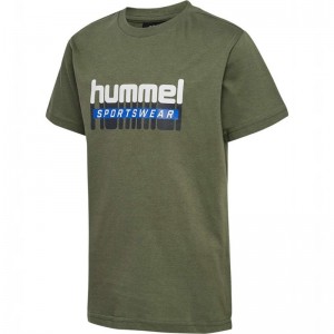 Dětské Kalhoty Hummel Tukas S/S Olivy Zelené | 489330-574