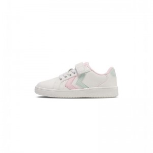 Dětské Kopačky Hummel Derby Court Jr Bílé | 519447-908