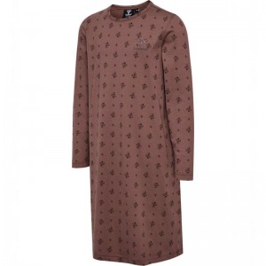 Dětské Šaty Hummel Carolina Night L/S Hnědé | 346677-057