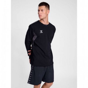 Pánské Mikiny Hummel Authentic Co Training Sweat Černé | 753780-410