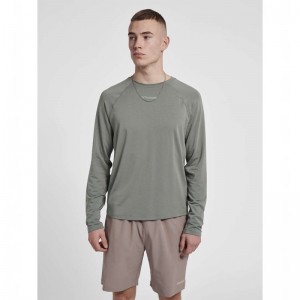 Pánské Tričko Hummel Mt Laze L/S Šedé | 525996-463