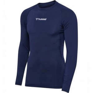 Pánské Základní Vrstva Hummel Bl Performance L/S Tmavě Blankyt | 350553-009