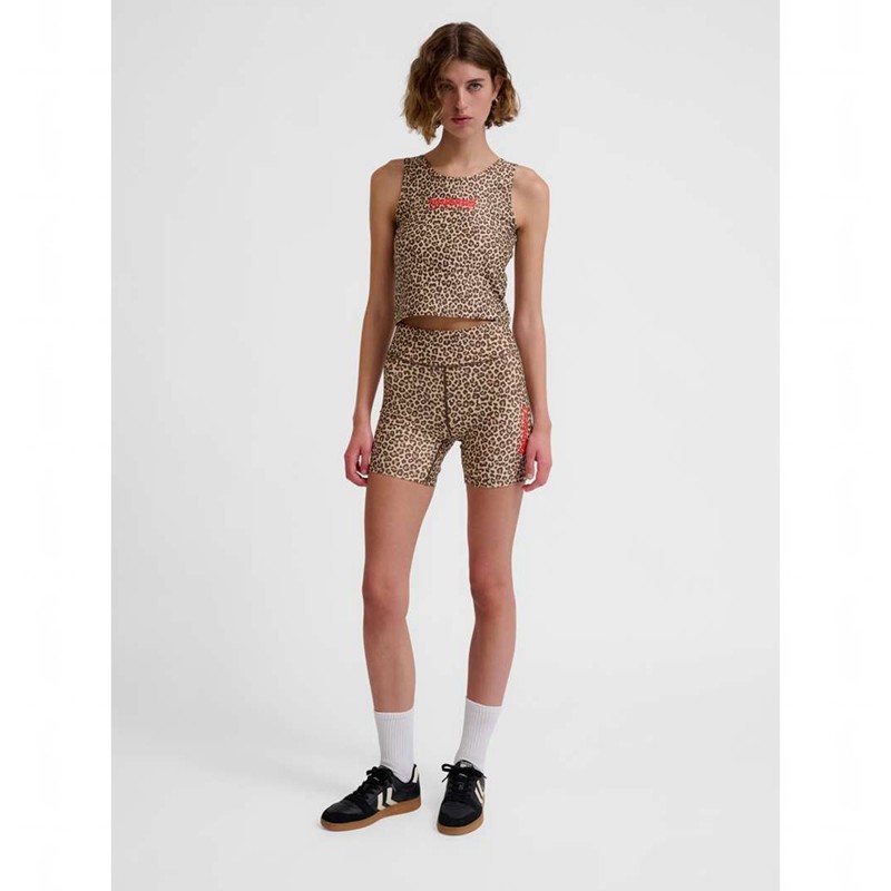 Dámské Kraťasy Hummel Fast Mid Waist Tight Leopard | 926689-201