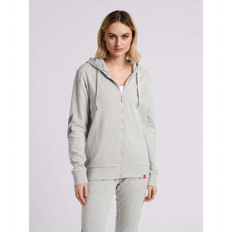 Dámské Mikina s Kapucí Hummel Legacy Zip Šedé | 281416-761