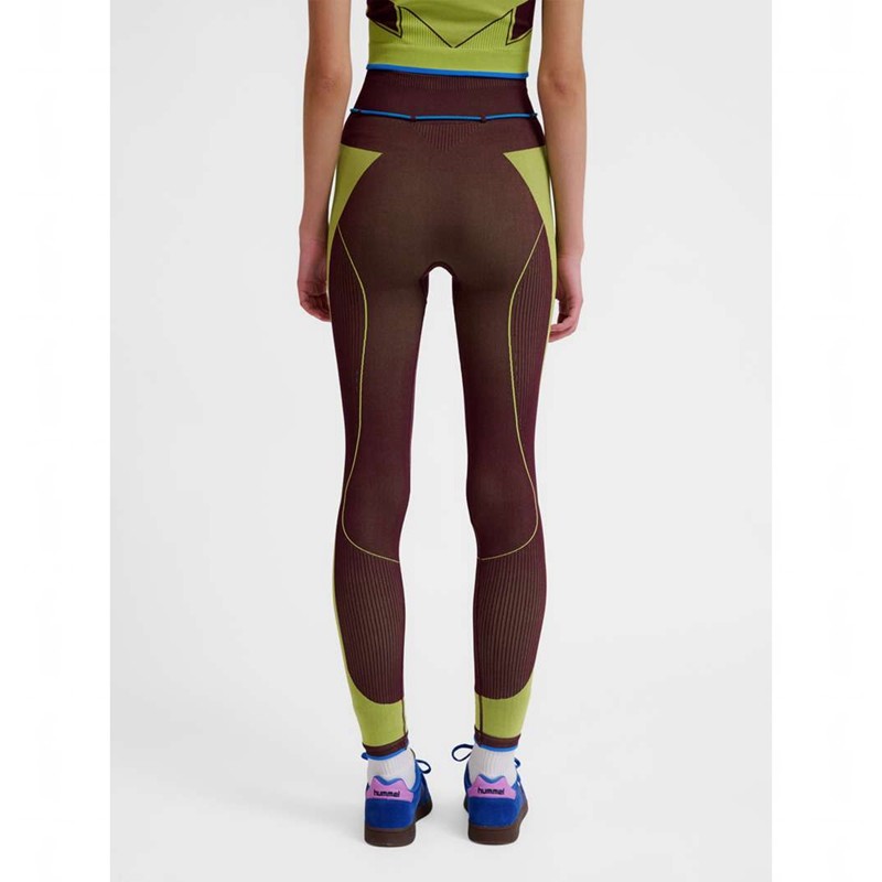 Dámské Punčochové Kalhoty Hummel Seamless High Waist Zelene | 128294-414