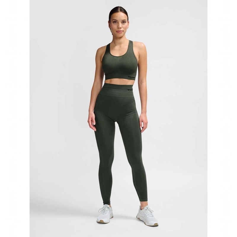 Dámské Punčochové Kalhoty Hummel Tif Seamless High Waist Zelene | 351474-059