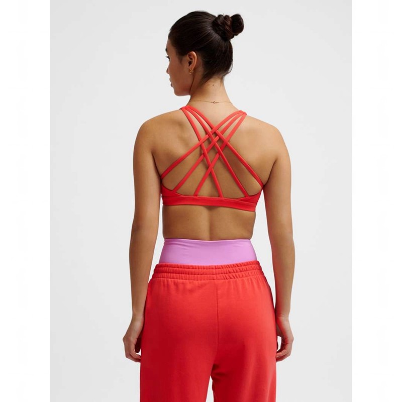 Dámské Sportovní Podprsenka Hummel Fast Impact Strap Červené | 689168-098