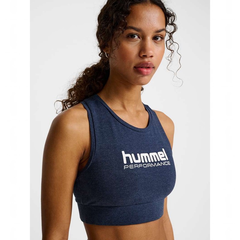 Dámské Sportovní Podprsenka Hummel Pulse Logo Light Support Blankyt | 724097-434