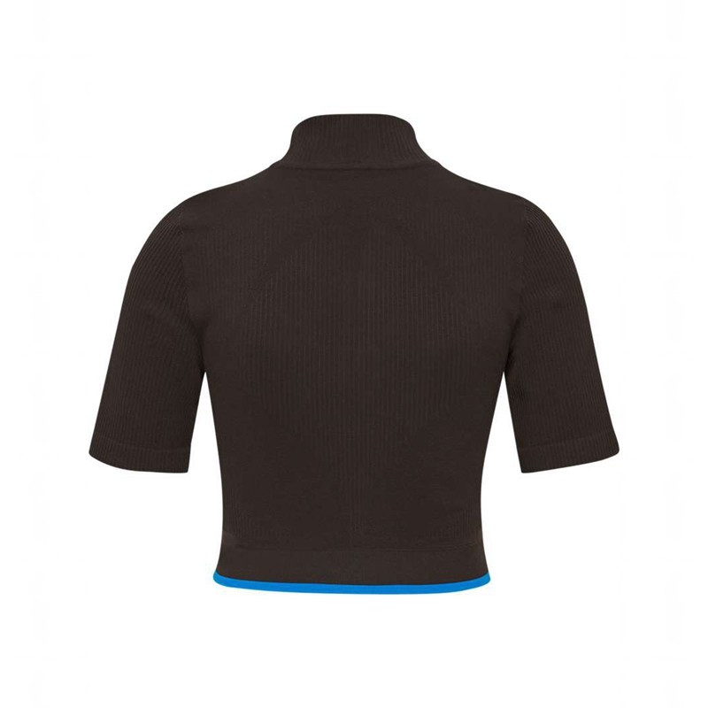Dámské Tílko Hummel Knitteds Zip Čokolády | 655218-379