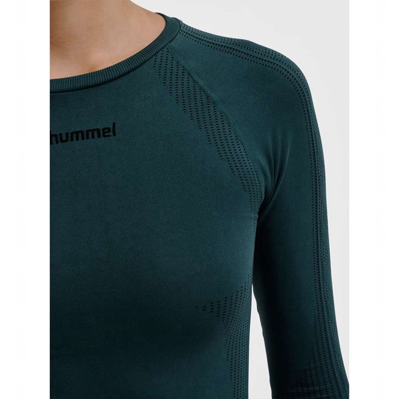 Dámské Tričko Hummel Mt Shaping Seamless L/S Zelene | 323210-250