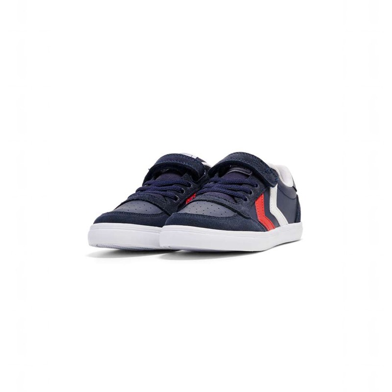 Dětské Tenisky Hummel Slimmer Stadil Leather Low Jr Tmavě Blankyt | 376467-268