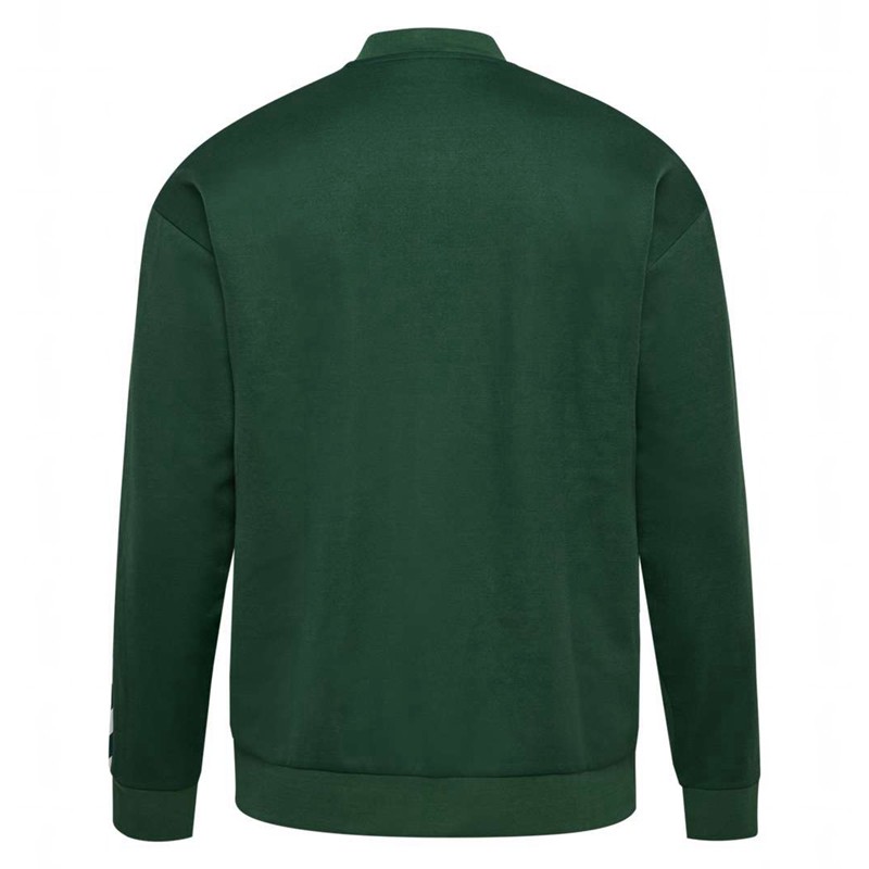 Pánské Bundy Hummel Archive Regular Poly Zip Zelene | 287322-818