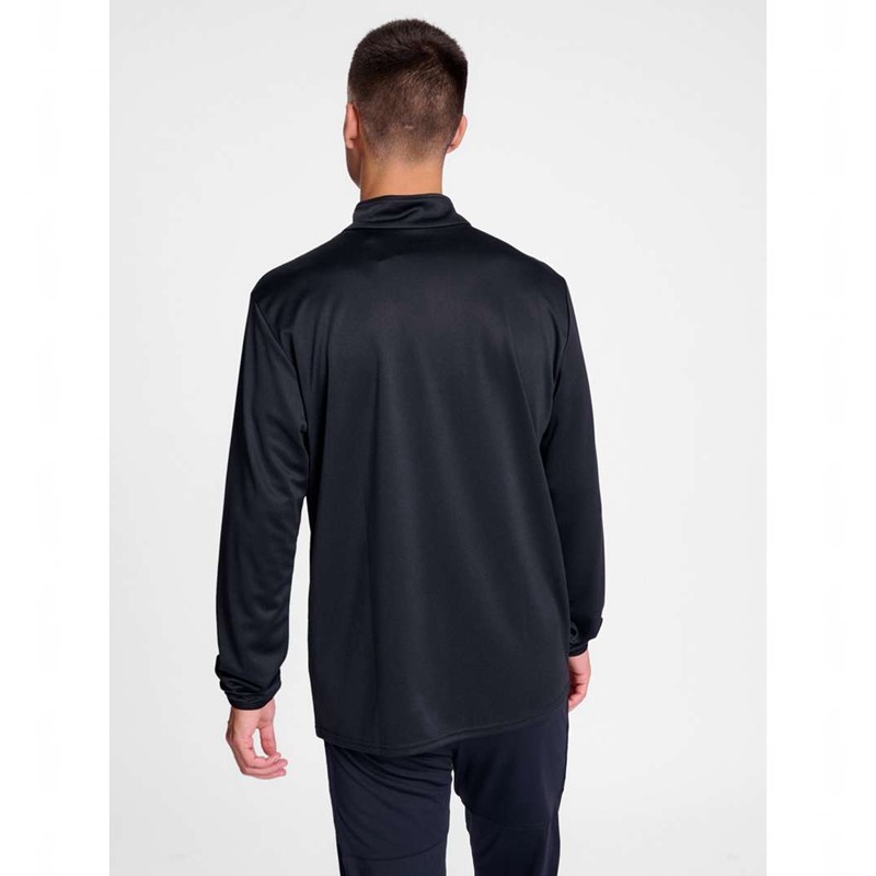 Pánské Mikiny Hummel Essential Half-zip Černé | 107745-460