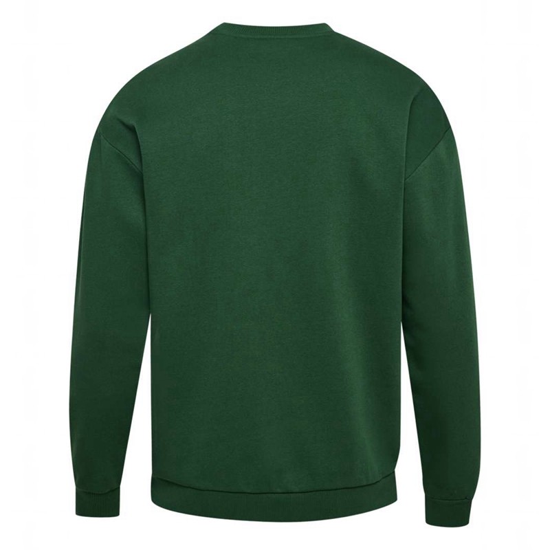 Pánské Mikiny Hummel Loose Crewneck University Bee Zelene | 905742-884