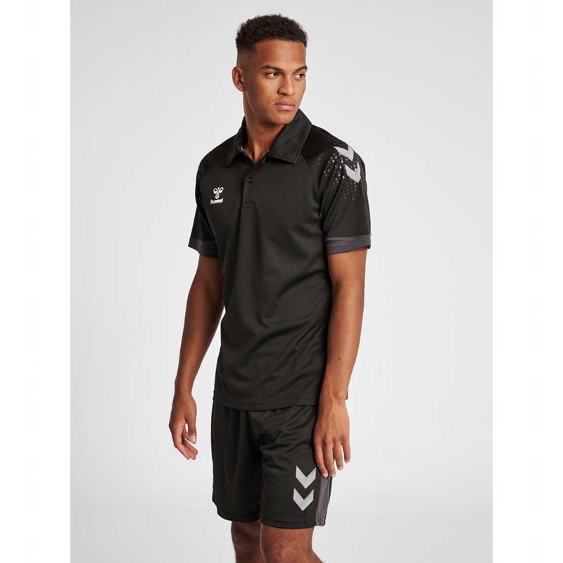 Pánské Polo Triko Hummel Lead Functional Černé | 548869-264