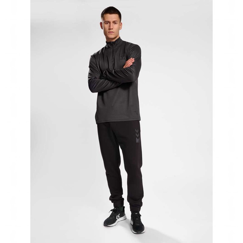 Pánské Tričko Hummel Active Pl Half Zip Černé | 404747-040