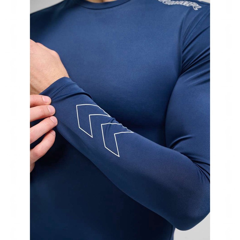 Pánské Tričko Hummel Te Topaz Baselayer L/S Tmavě Blankyt | 765755-899