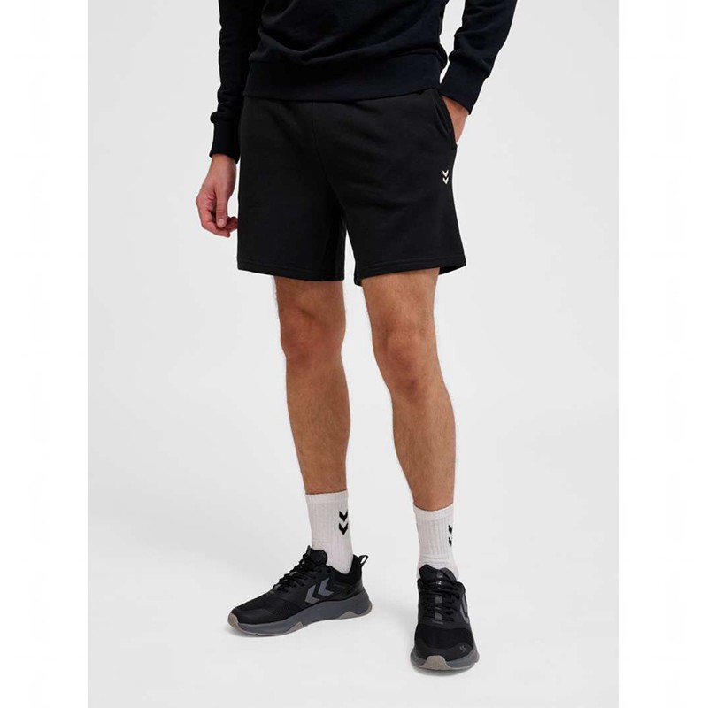 Pánské Šortky Sweat Hummel Pulse Černé | 465773-859